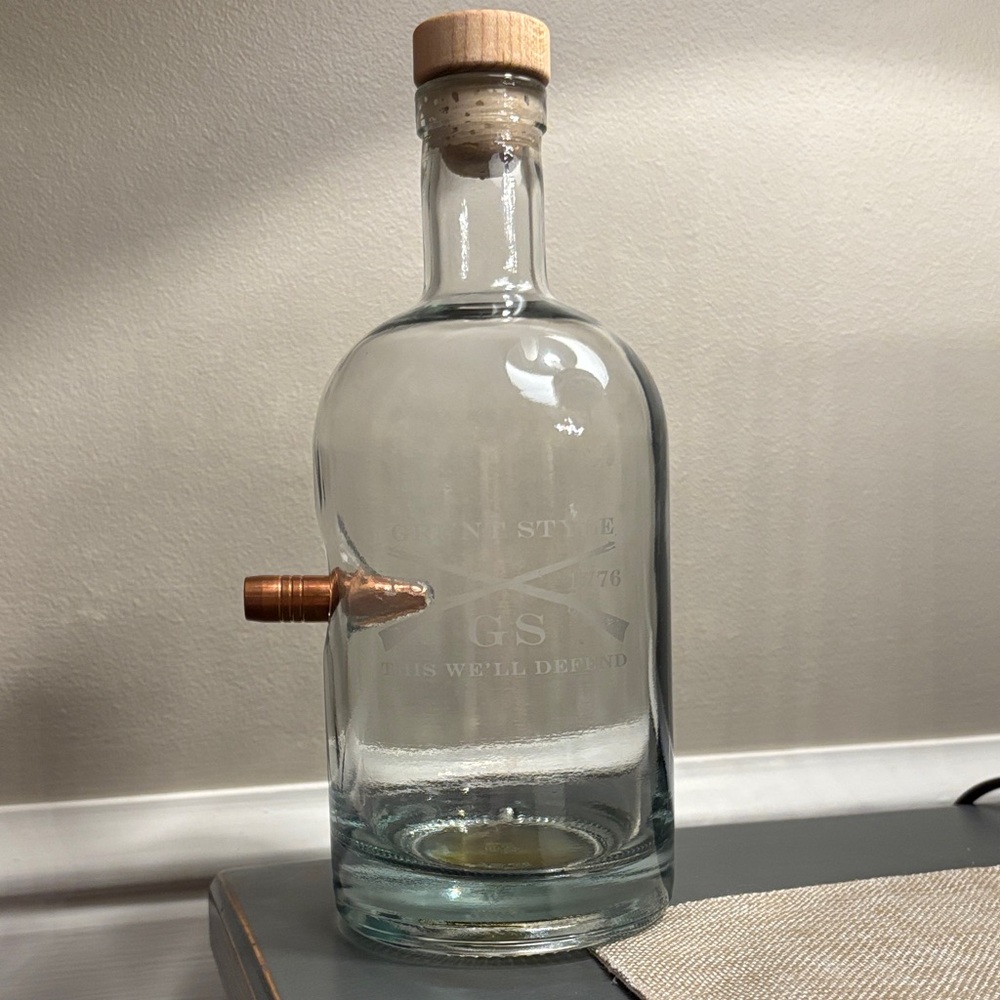 Unique Glass Decanter with Cork Stopper